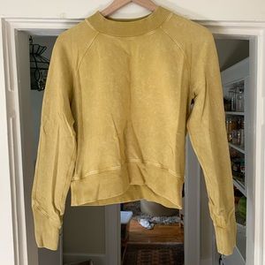 Lululemon Mustard Cropped Sweatshirt